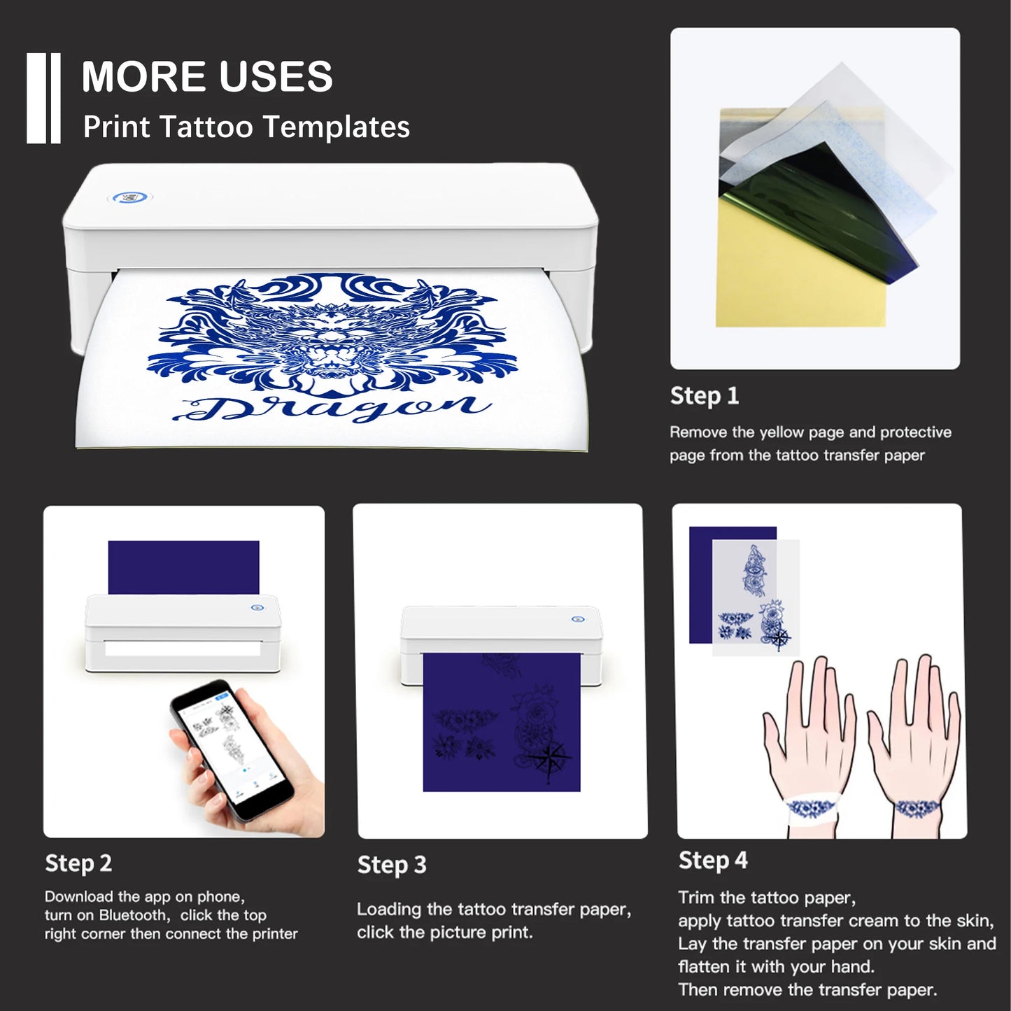 A4 Thermal Printer with Paper Tray
