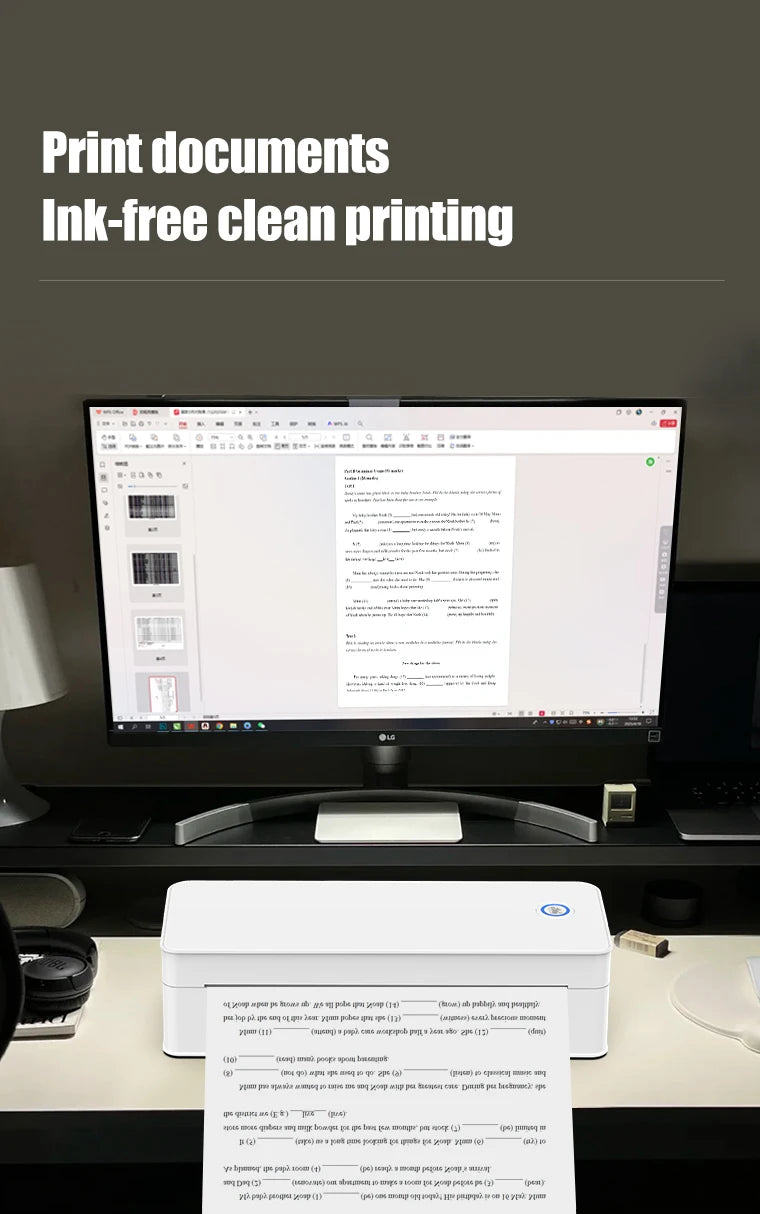 A4 Thermal Printer with Paper Tray