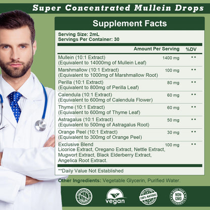 60ML Mullein Drops for Lungs