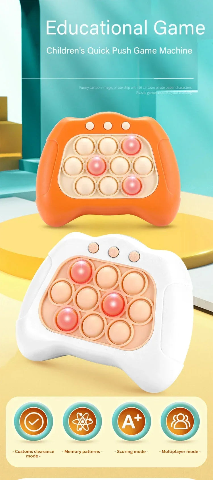 Pop It Fidget Game for Kids & Adults