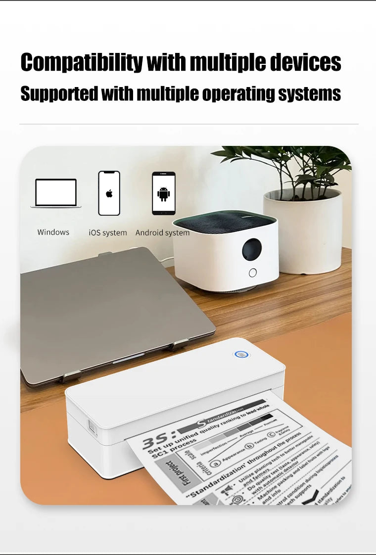 A4 Thermal Printer with Paper Tray
