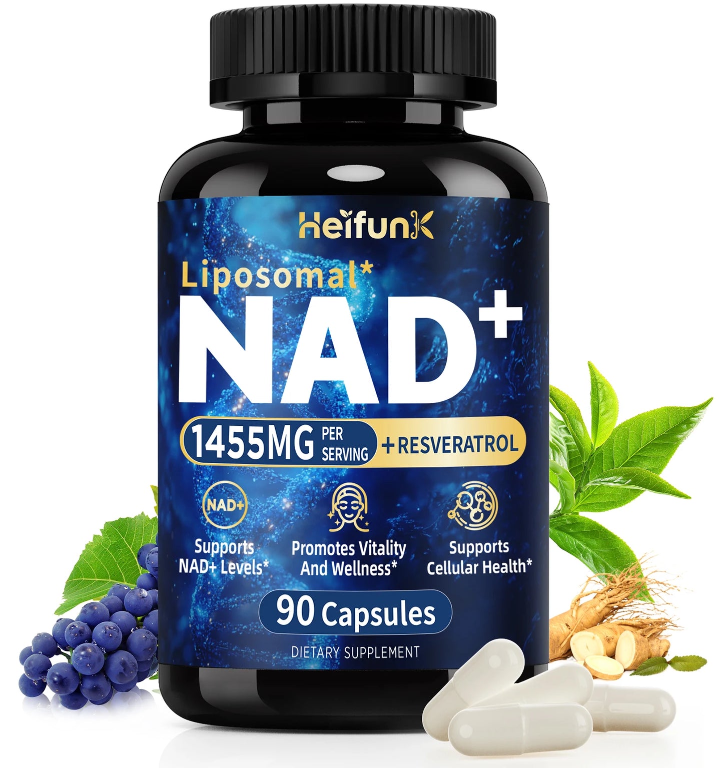 90 Capsules NAD+ Boost-with Resveratrol