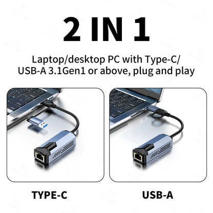 2.5G/5Gbps High Speed Wired Adapter