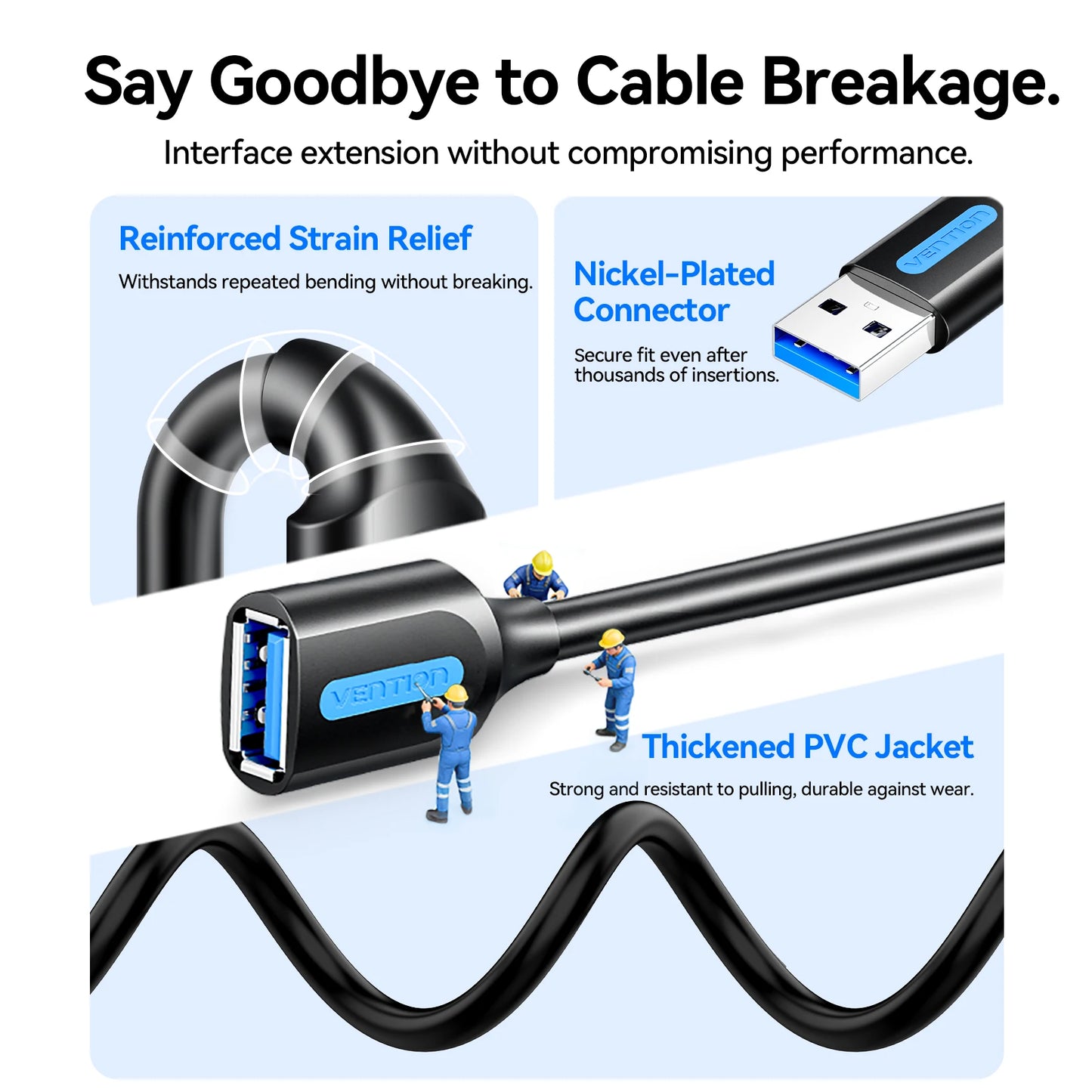 Male to Female USB extender Cable