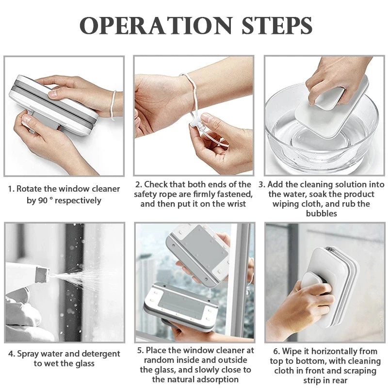 NEW Magnetic Window Cleaner Brush