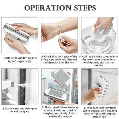 NEW Magnetic Window Cleaner Brush