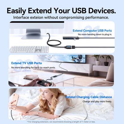 Male to Female USB extender Cable