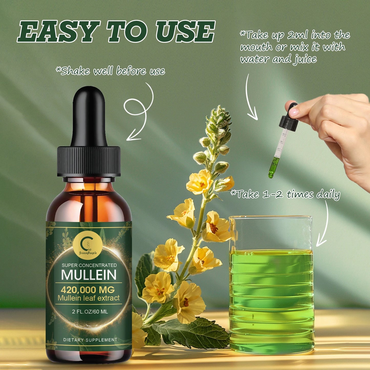 60ML Mullein Drops for Lungs