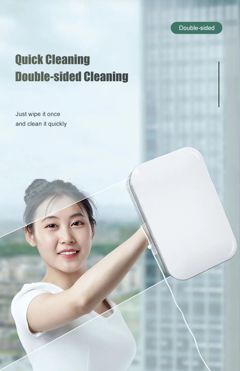 NEW Magnetic Window Cleaner Brush