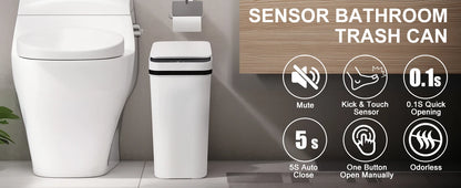 2 Pack 12L Bathroom Automatic Trash