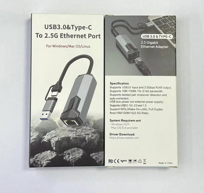 2.5G/5Gbps High Speed Wired Adapter