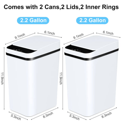 2 Pack 12L Bathroom Automatic Trash