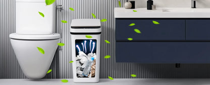 2 Pack 12L Bathroom Automatic Trash
