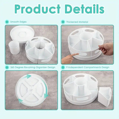360° Rotating Desk Organizer