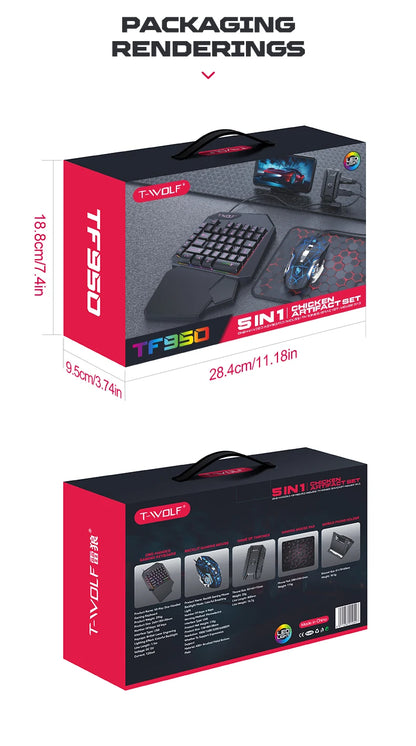 5-in-1 Set for Android and iOS Gaming Gear