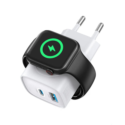Topadre charging adapter with a smartwatch on a white background