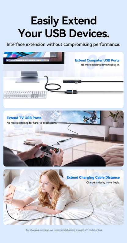 Male to Female USB extender Cable